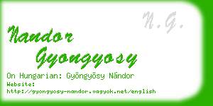 nandor gyongyosy business card