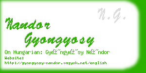 nandor gyongyosy business card